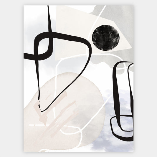 Abstract Poster "Black Spray" No. 1