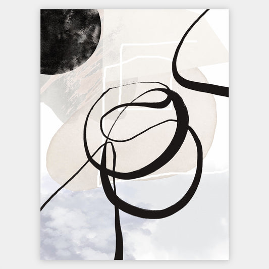 Abstract Poster "Black Spray" No. 2