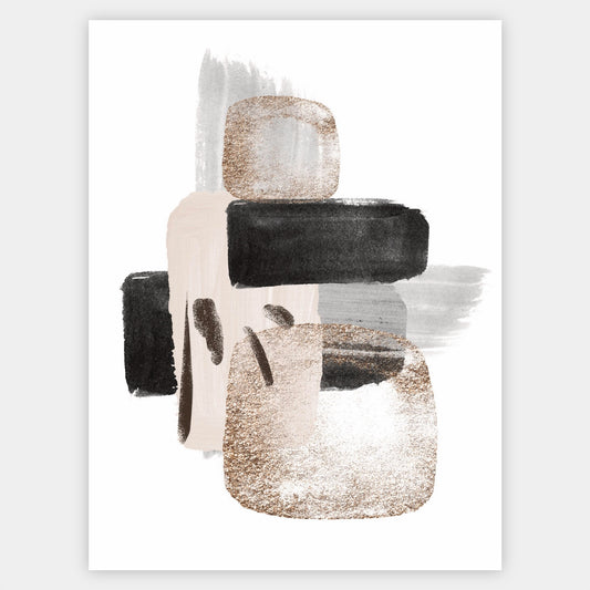 Abstract Poster "Neutral Gold" No. 3