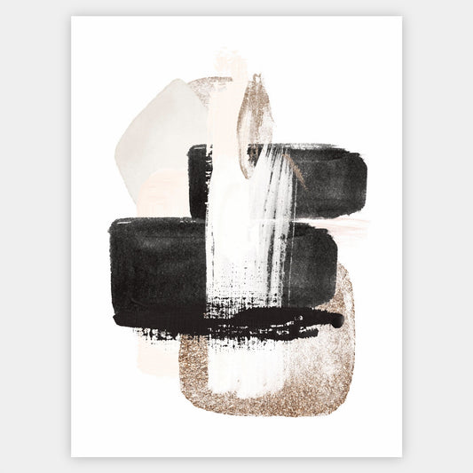 Abstract Poster "Shapes with Gold" No. 1