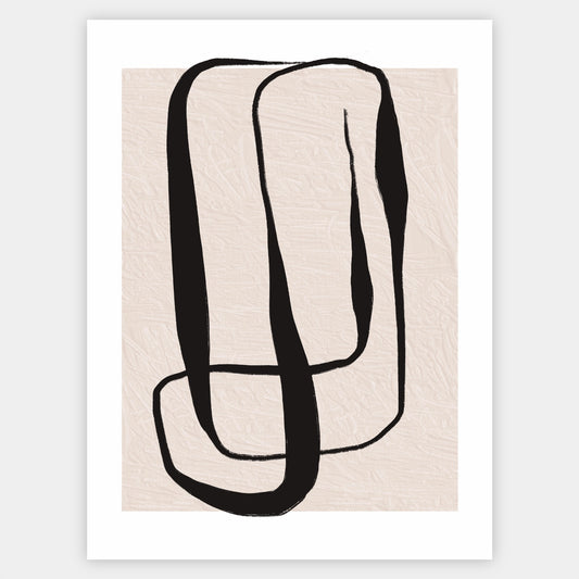 Abstract Poster "Lines on Beige" No. 2