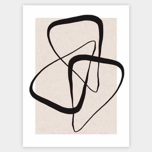 Abstract Poster "Lines on Beige" No. 3