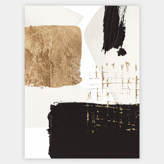 Abstract Poster "Gold on Black" No. 1
