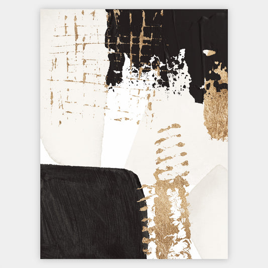 Abstract Poster "Gold on Black" No. 2