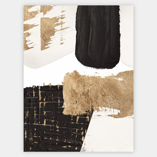 Abstract Poster "Gold on Black" No. 3