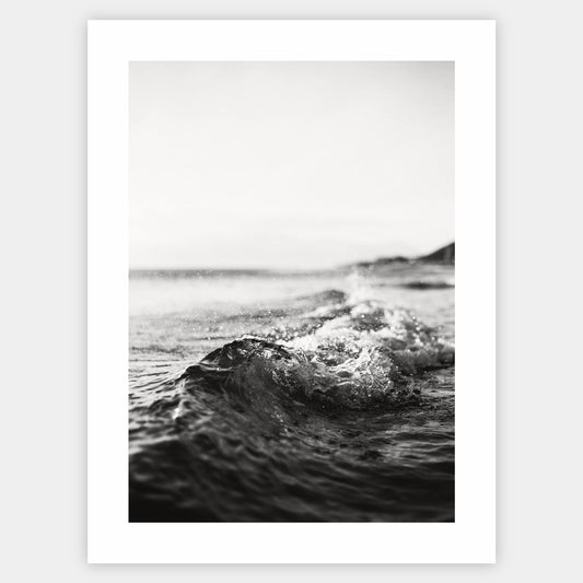 Poster with a photo of the sea surface