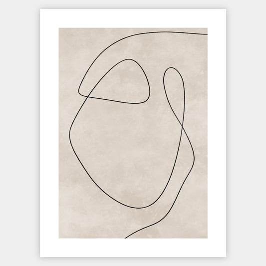 Boho poster with line art graphics No. 2