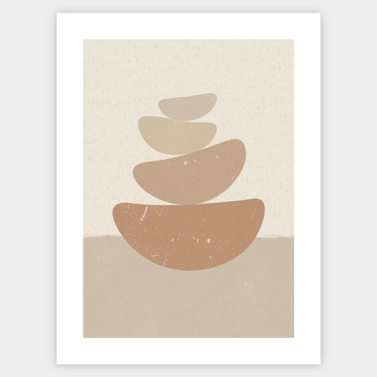 Boho poster of geometric shapes