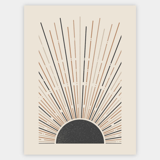 Boho poster with geometric shapes "Sunrise"