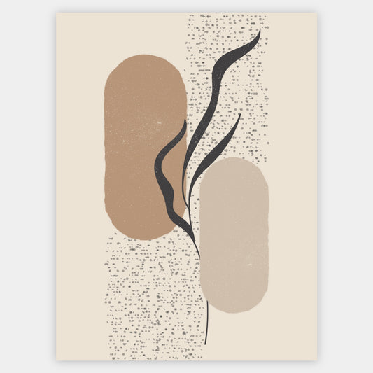 Boho poster with round geometric shapes