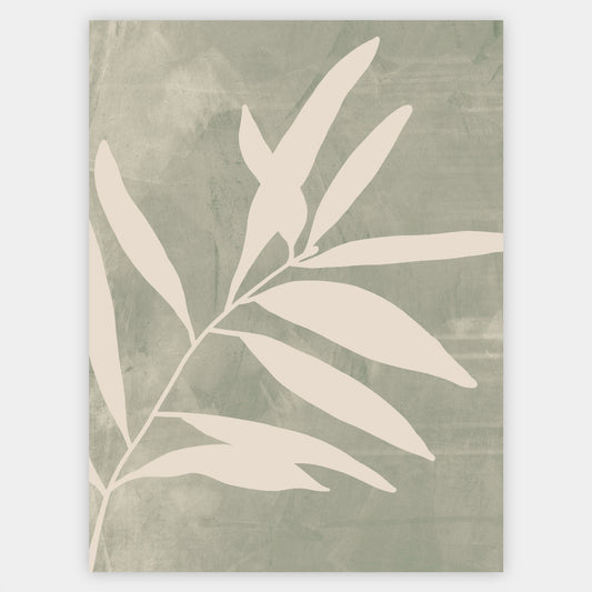 Boho Poster with olive branch graphic