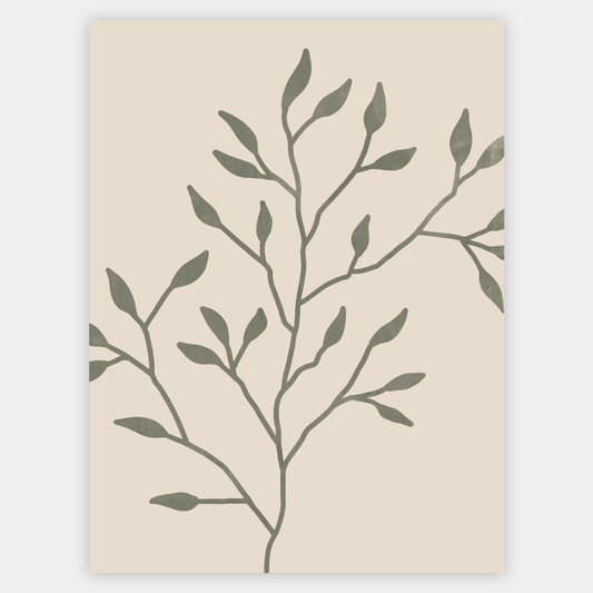 Boho Poster with Twig Graphics