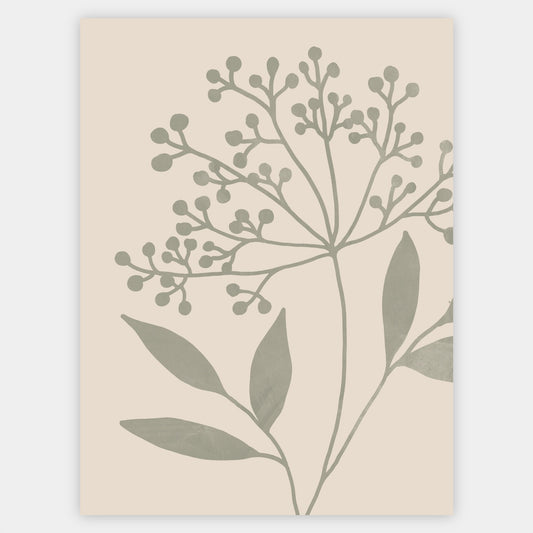 Boho Poster with Herbs Graphics