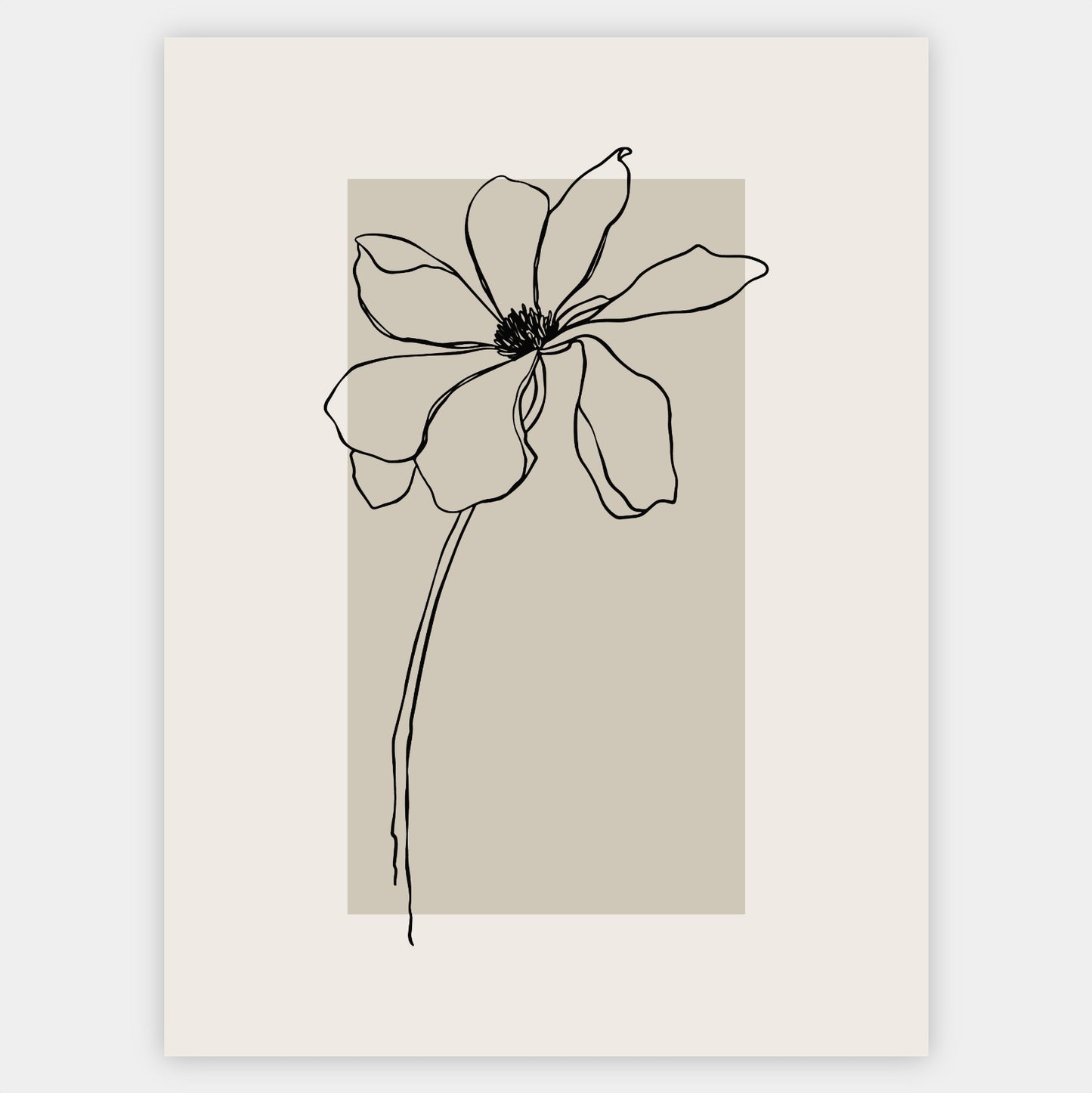 Boho Poster with Flower Graphics