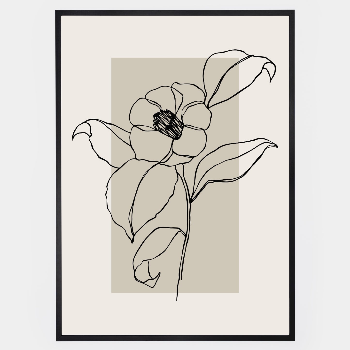 Boho Poster with a graphic of a flowering plant
