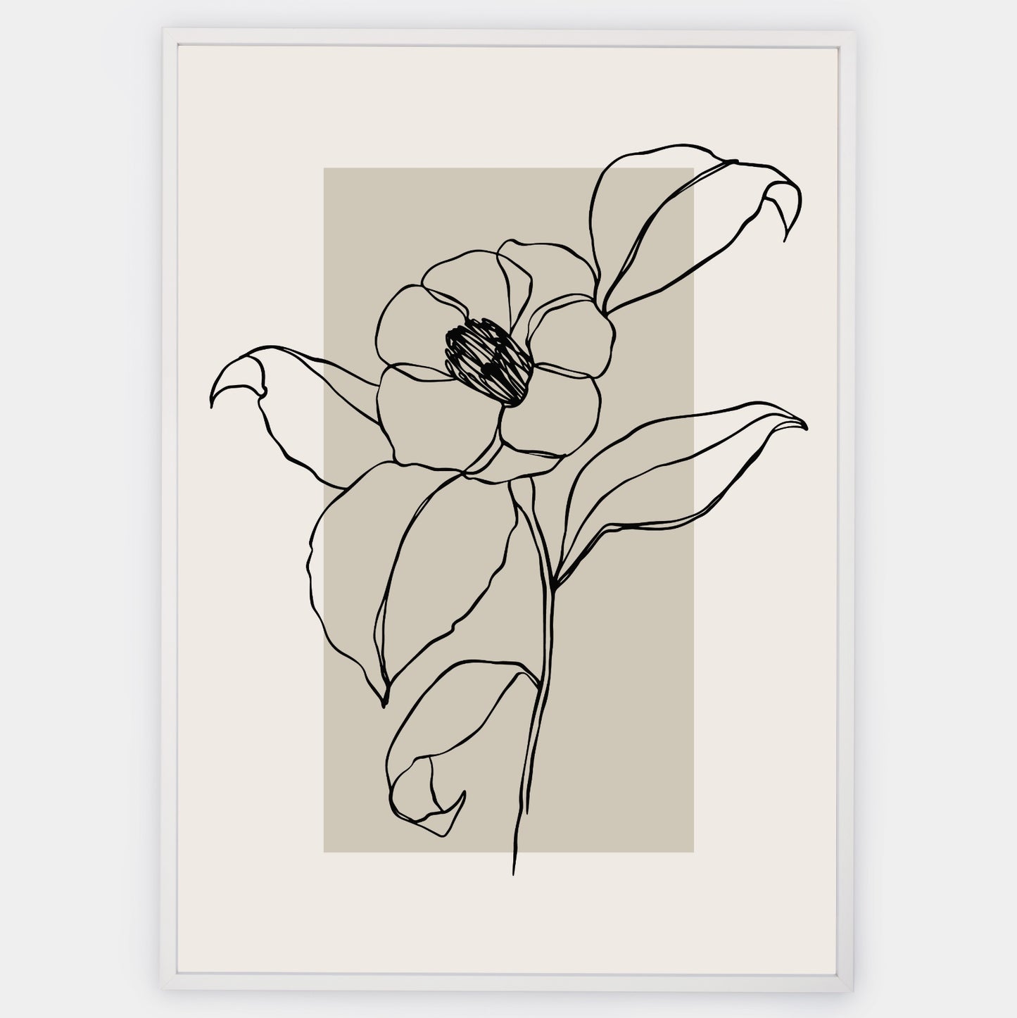 Boho Poster with a graphic of a flowering plant