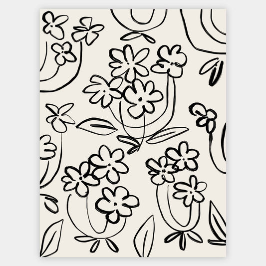 Boho Poster "Flower line" No. 2