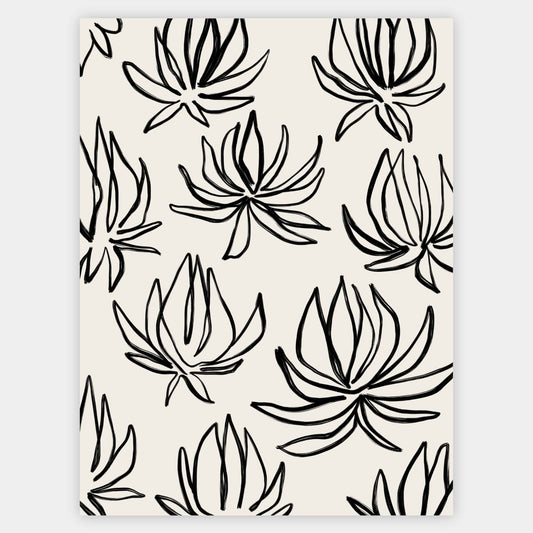 Boho Poster "Flower line" No. 3