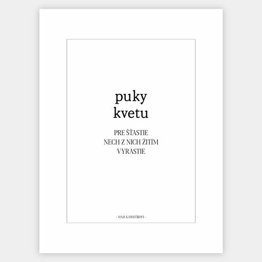 Flower Buds Poster + Text
