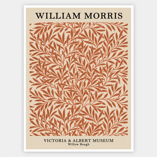 Poster Willow Bough in Red | William Morris