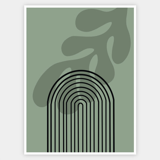 Boho in Green Poster