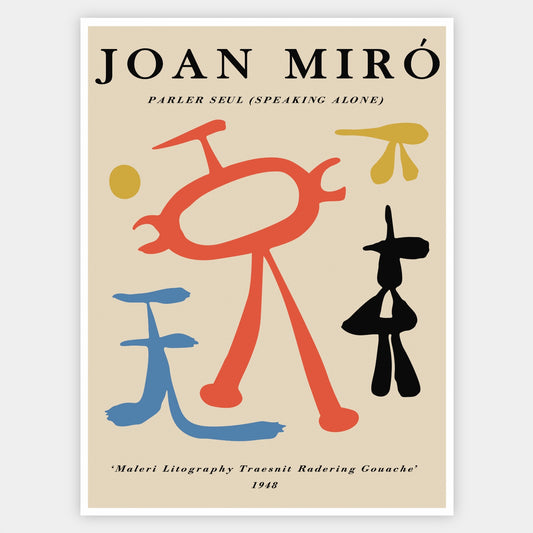 Poster Speaking Alone | Joan Miró