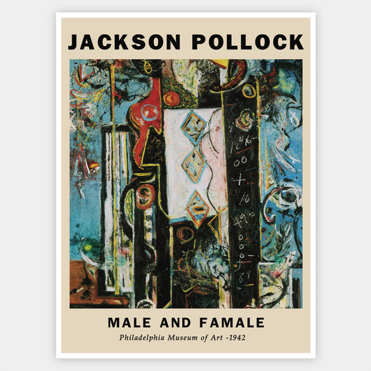 Poster Male And Female | Jackson Pollock