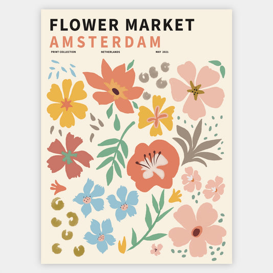 Flower Market Amsterdam poster