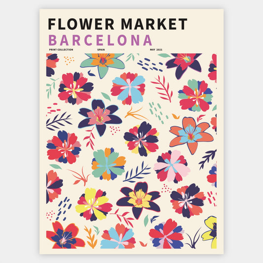 Flower Market Barcelona poster