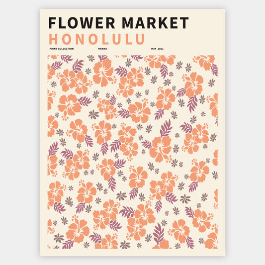 Flower Market Honolulu Poster