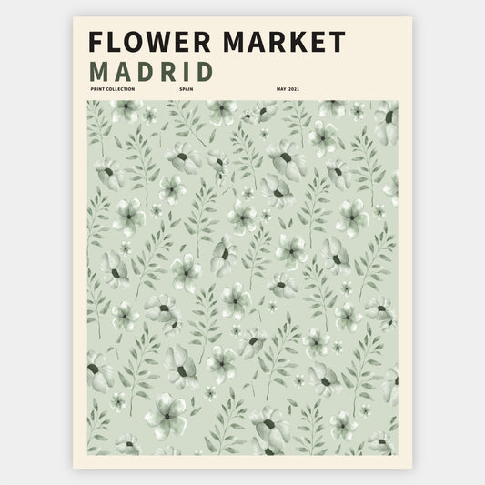 Flower Market Madrid poster