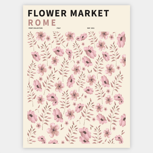 Flower Market Rome poster