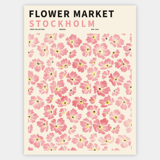 Flower Market Stockholm poster