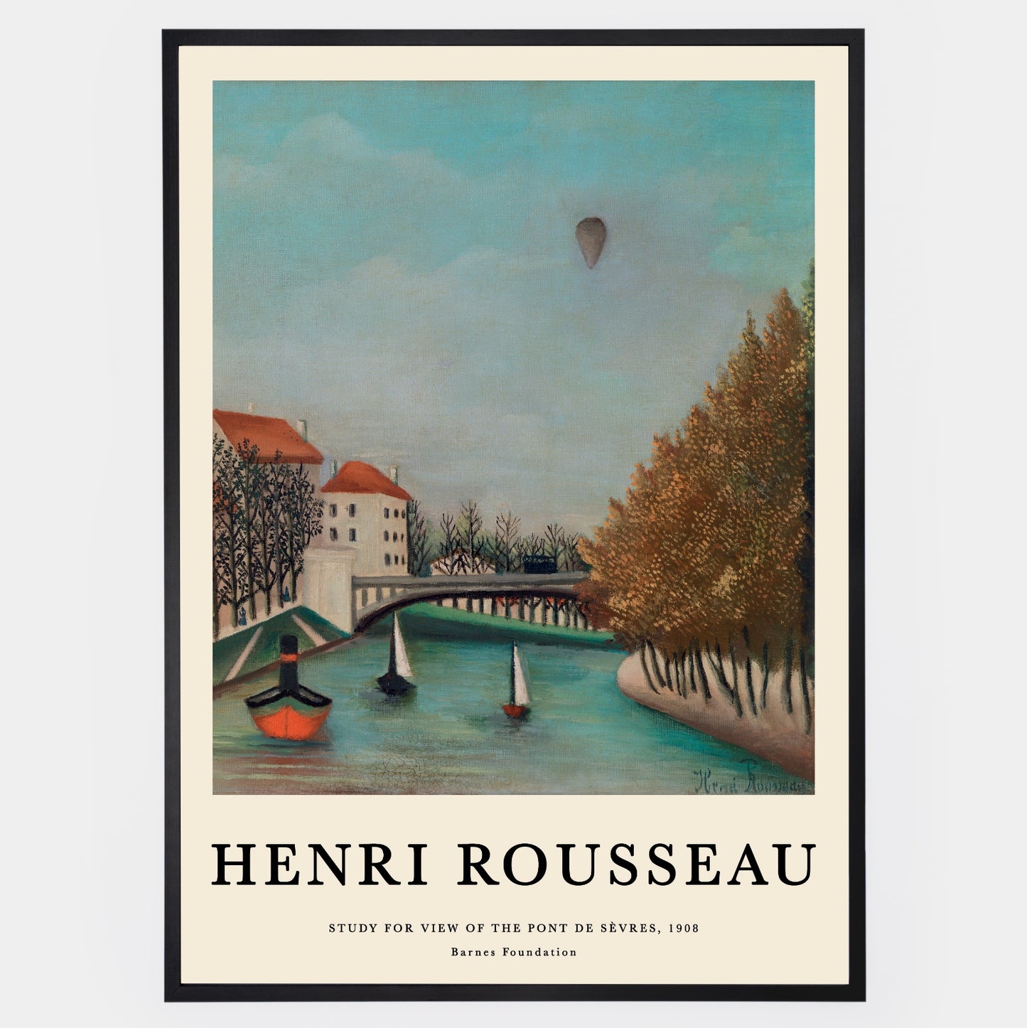 Poster Study for View of the Pont de Sevres | Henri Rousseau