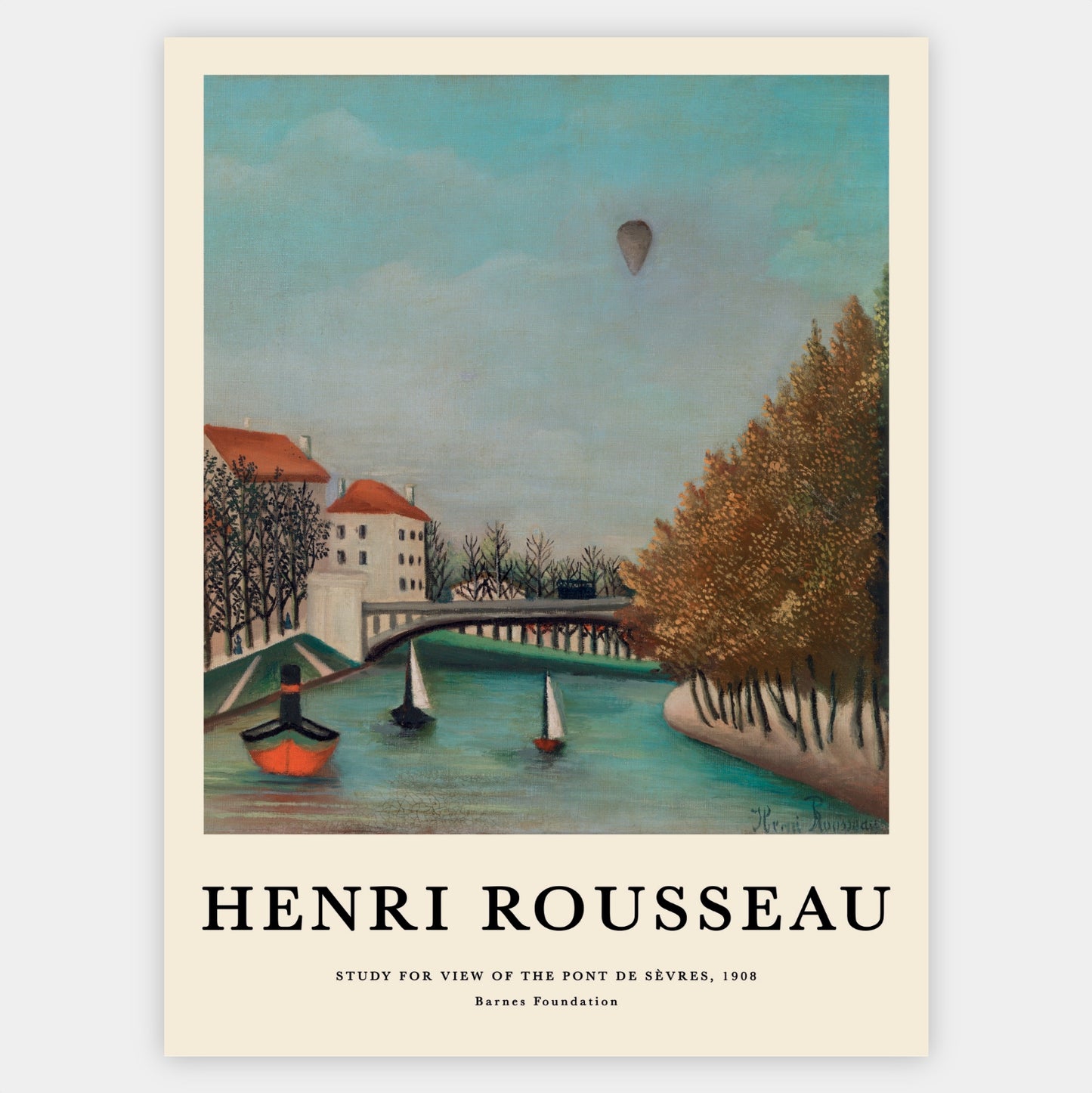 Poster Study for View of the Pont de Sevres | Henri Rousseau