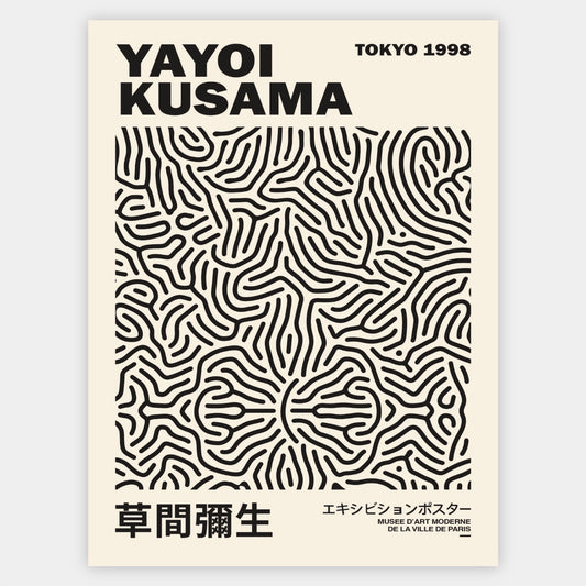 Tokyo Black Poster | Yayoi Kusama