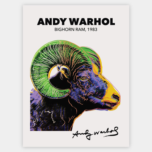 Bighorn Ram Poster | Andy Warhol