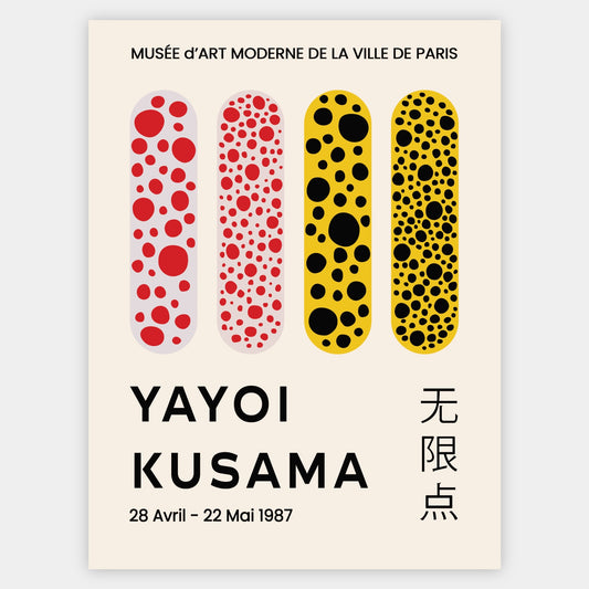 Poster Four Lines | Yayoi Kusama