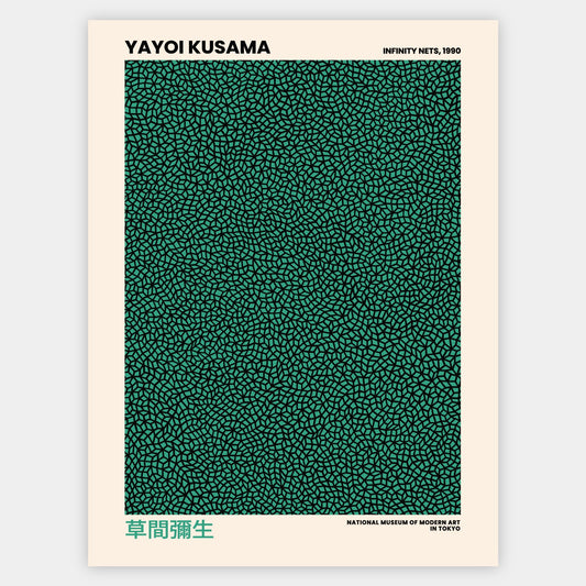 Green Infinity Nets Poster | Yayoi Kusama
