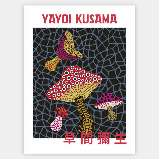 Mushroom Poster | Yayoi Kusama