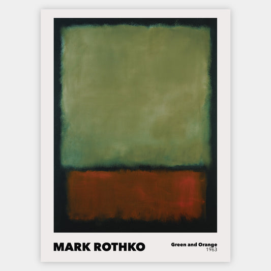 Green and Orange Poster | Mark Rothko