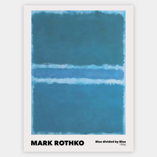 Poster Blue divided by Blue | Mark Rothko