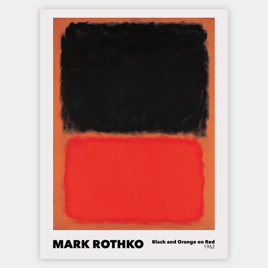 Black and Orange on Red Poster | Mark Rothko
