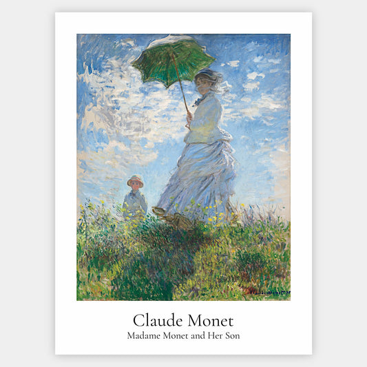 Madame Monet and her son poster | Claude Monet