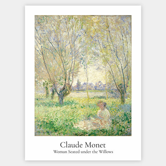 Poster Woman Sitting Under a Willow Tree | Claude Monet