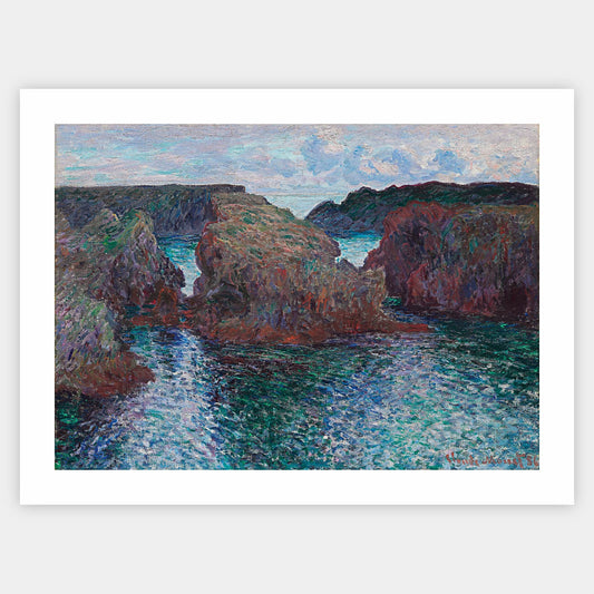 Poster Rocks at Port-Goulphar, Belle-Île | Claude Monet