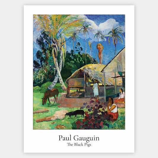 Poster Black Pigs | Paul Gauguin