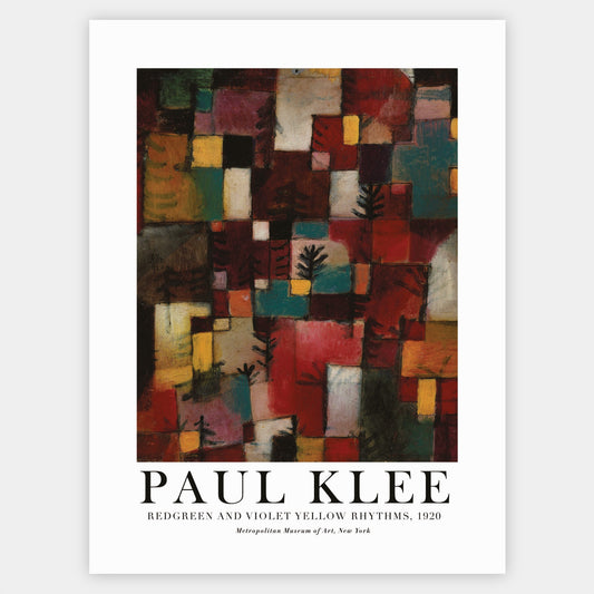 Redgreen and Violet Yellow Rhythms Poster | Paul Klee