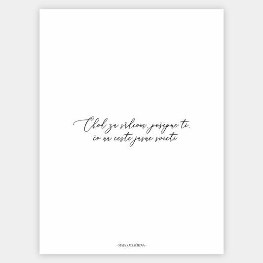 Poster "Follow your heart" | Maja Kadlečíková