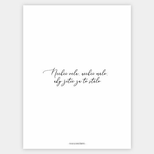 "I Don't Want Much" Poster | Maja Kadlečíková
